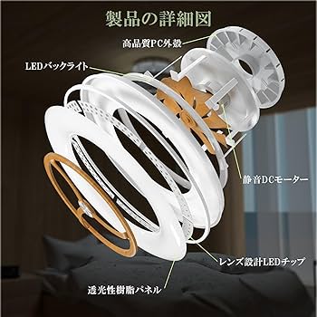 Amazon | ORALUCE シーリングファンライト 10畳 ファン付き LED
