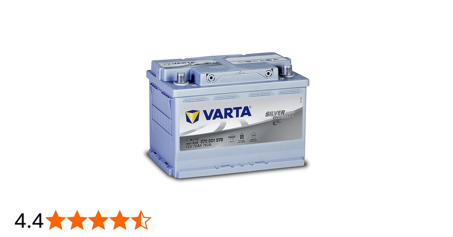 Varta AGM 70Ah 760A (EN) E39 : Amazon.com.be: Automotive