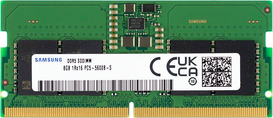 Samsung 8GB DDR5 5600MHz PC5-44800 CL46 SODIMM 1Rx16 Single Rank