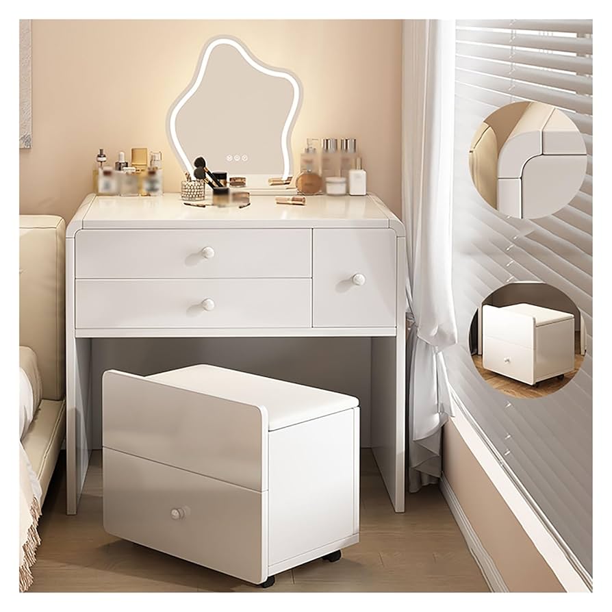 さいたま市へ引き取りの方】ホワイト ドレッサー 3引き出し付き