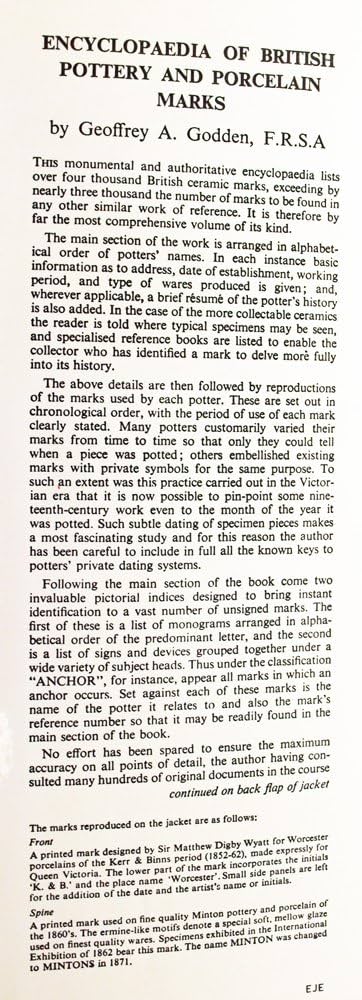 Encyclopaedia of British Pottery and Porcelain Marks: Godden