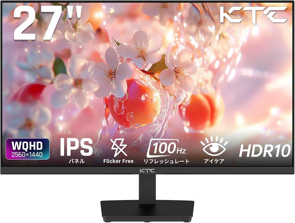 Amazon.co.jp: KTC 27インチ モニターWQHD(2560×1440) 100Hz IPSパネル