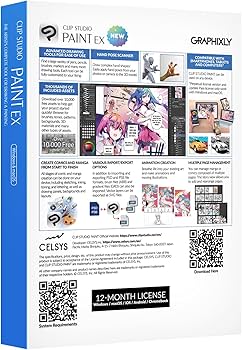 Amazon.com: CLIP STUDIO PAINT EX - New | 12 Months License | 1