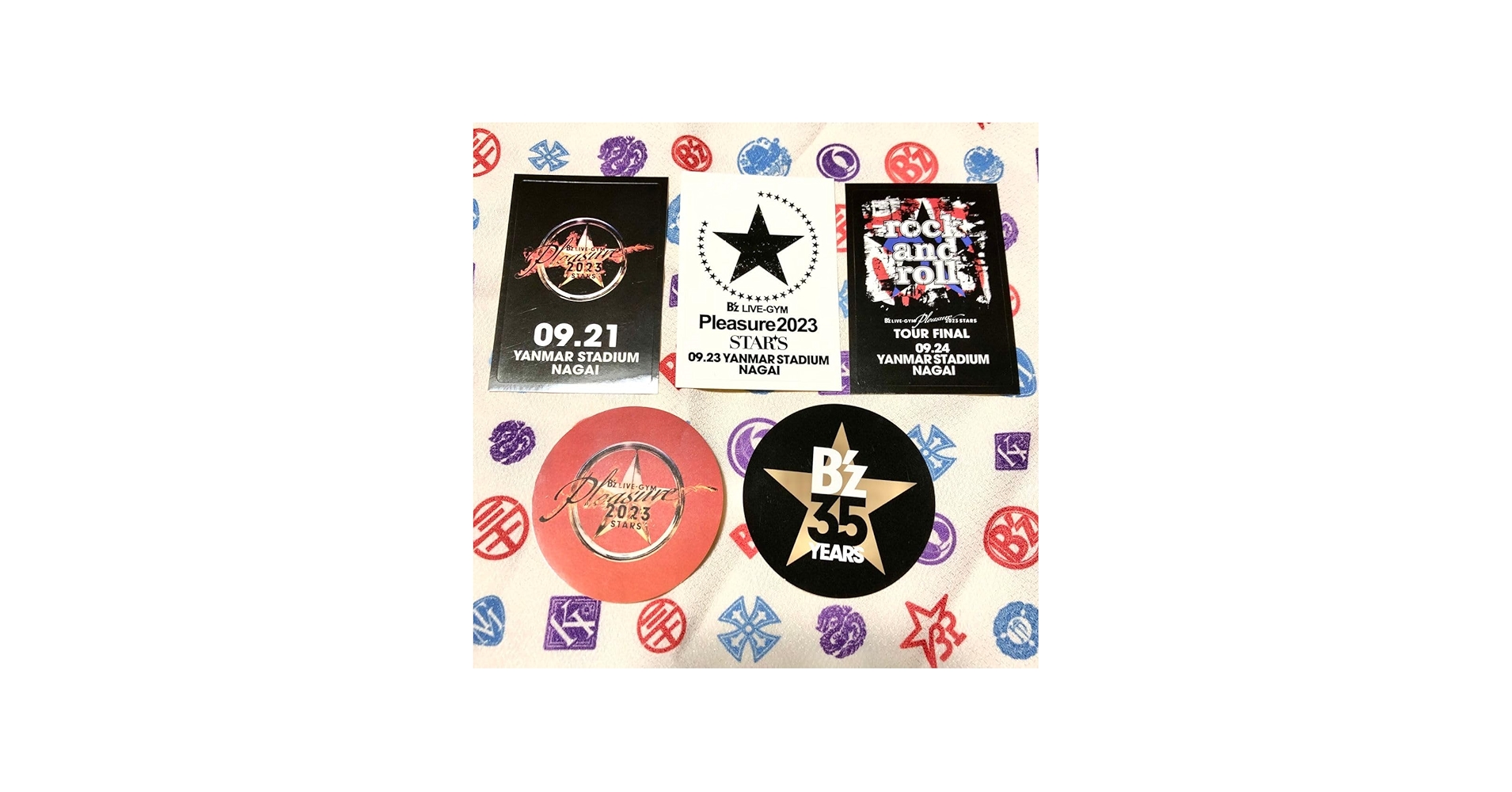 Amazon.co.jp: B'z LIVE-GYM Pleasure 2023 STARS 特典ステッカー 5枚