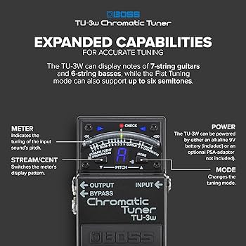 Amazon.com: BOSS TU-3W Waza Craft Compact Chromatic Tuner