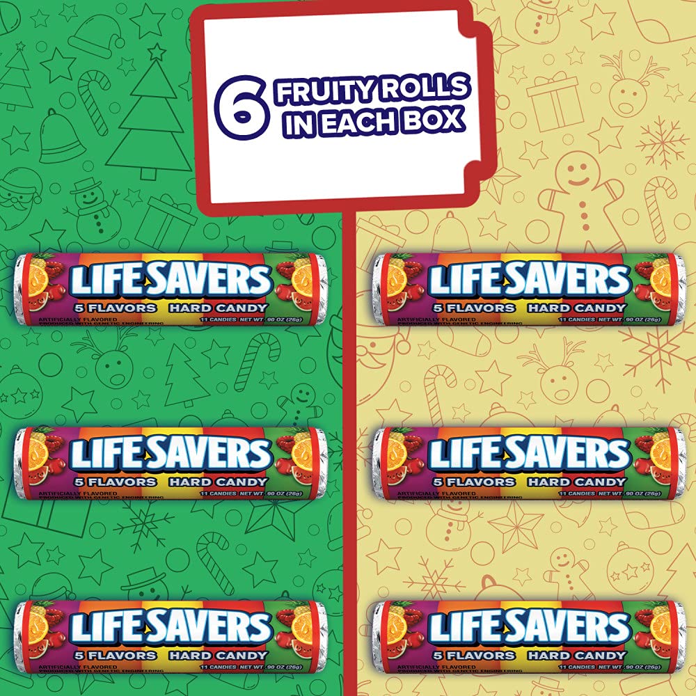 Amazon.com : LIFE SAVERS FIVE FLAVOR HARD CANDY CHRISTMAS 6.84