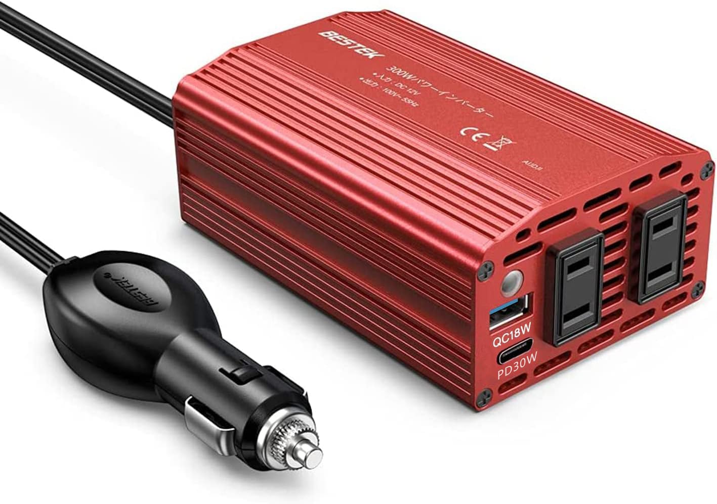 Amazon.co.jp: BESTEK インバーター シガーソケット コンセント 300W