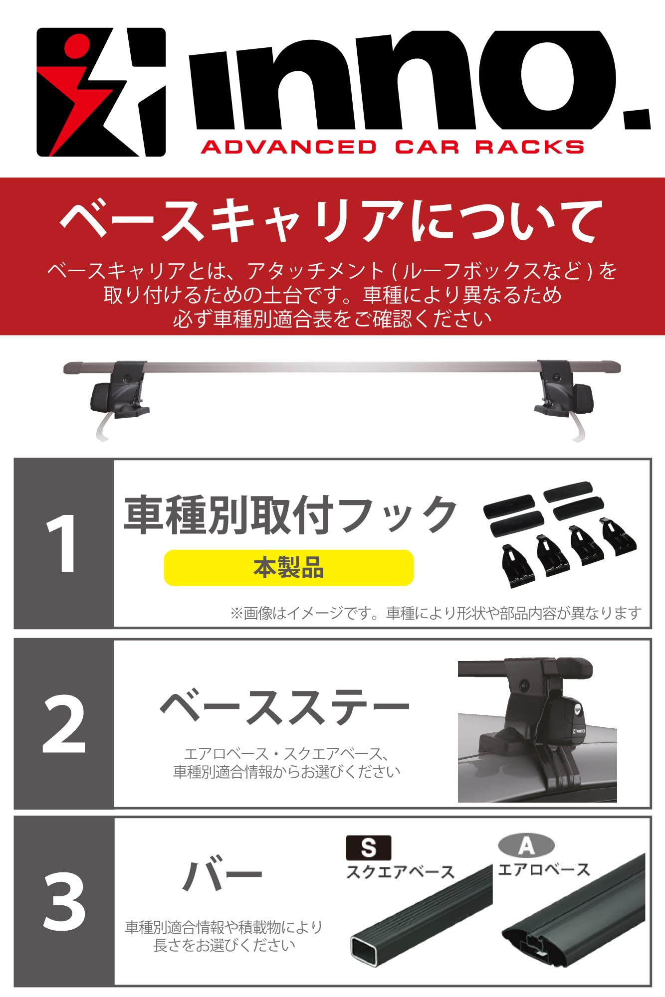 Amazon | カーメイト(Carmate) inno(イノー) ベースキャリア 車種別