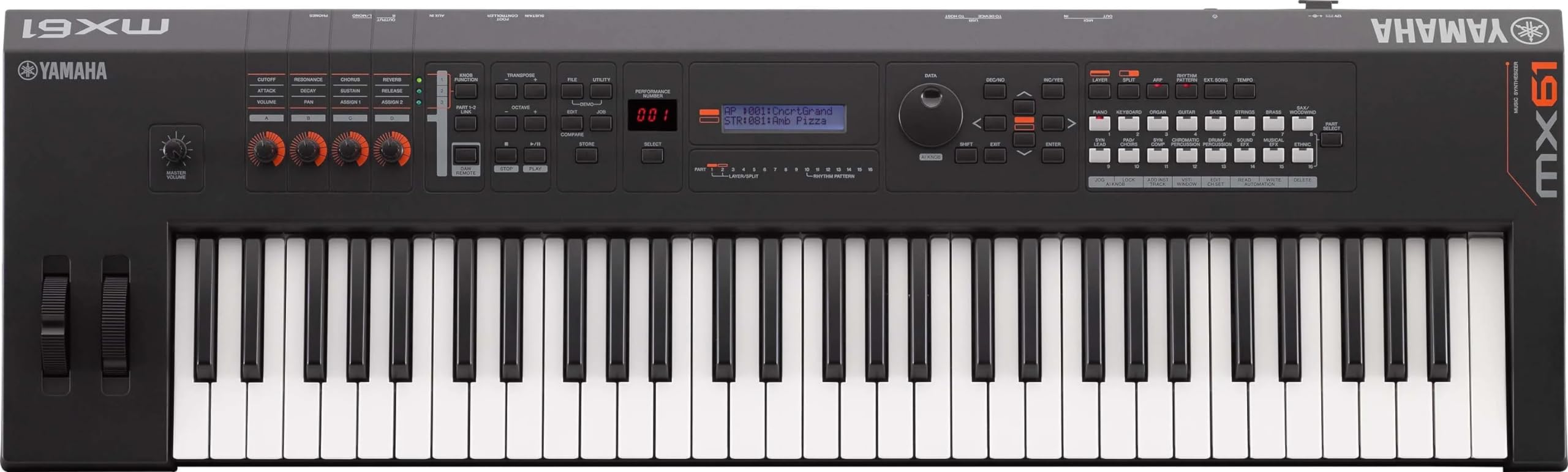 Amazon.com: Yamaha MX61BK Music Production Synthesizer, 61-Key