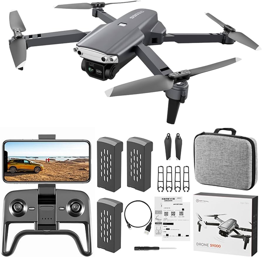Amazon.co.jp: S9000 ドローン カメラ付き 4K ESCデュアルカメラ 三方