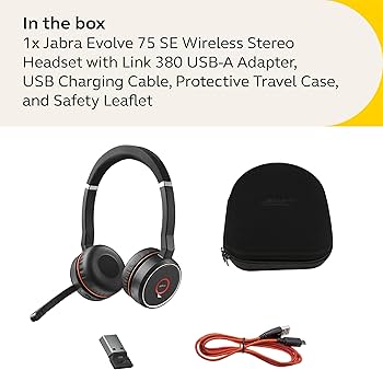 Amazon.com: Jabra Evolve 75 SE - MS Stereo Wireless Headset/Music