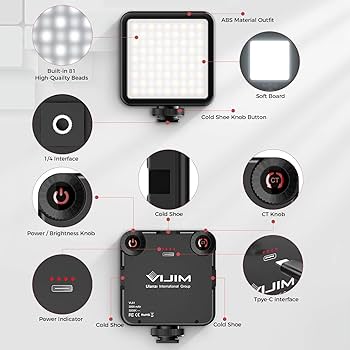 Amazon.com : VIJIM LED Video Light, VL81 On Camera Light with 3