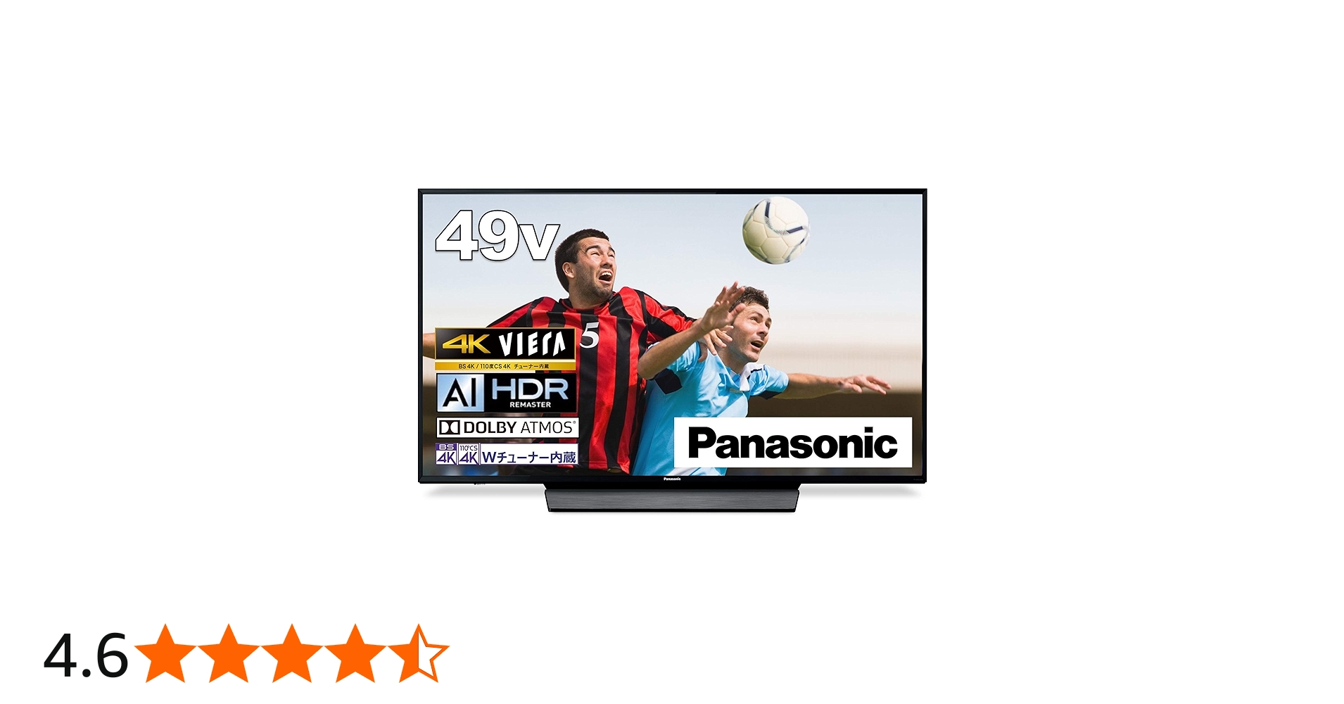 Amazon.co.jp: Panasonic TH-49GX855 49V Type, 4K Double Tuner