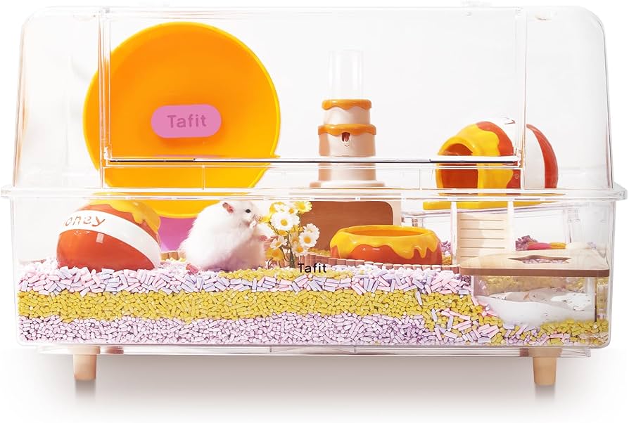 Amazon | TAFIT ハムスター ケージ 750 全透明 大型 広々 飼育ケージ
