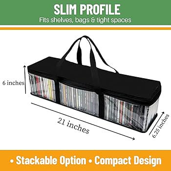Amazon.com: Evelots CD Storage Bags (2 Pack) Clear PVC Plastic