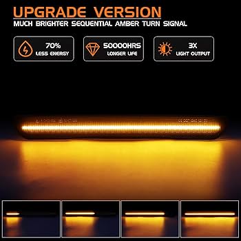 Switchback Sequential Amber White LED Side Marker Light for 2020