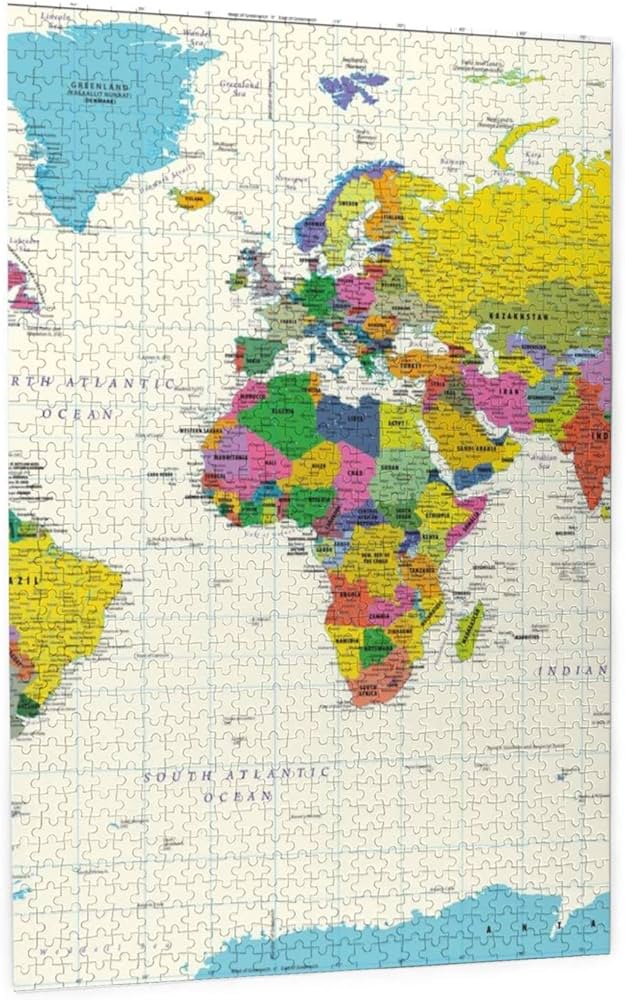 Amazon.co.jp: 1000ピース ジグソーパズル 地図 世界地図 大人用 木製