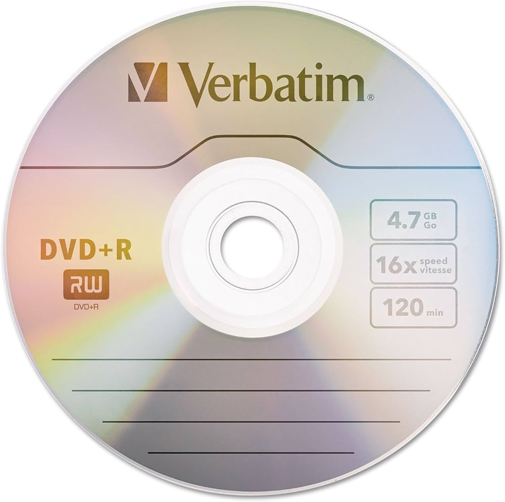 Amazon.com: Verbatim 95098 DVD+R Discs, 4.7GB, 16x, Spindle, 100