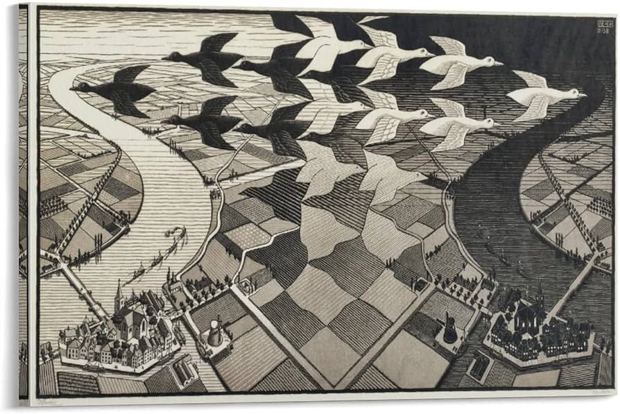 絵 昼と夜の融合 絵 昼と夜の融合 Amazon.co.jp: M.C. Escher