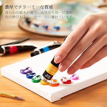 Amazon | Shuttle Art アクリル絵の具 アクリル顔料 47点セット 15色