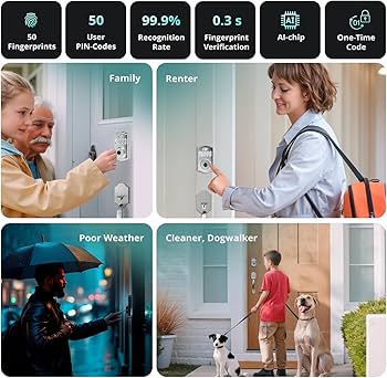 Miko Group Keypad & Fingerprint Keyless Entry Front Door Lock with