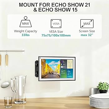 Amazon.co.jp: WALI (エコーショー) Echo Show 15用マウント 調節可能