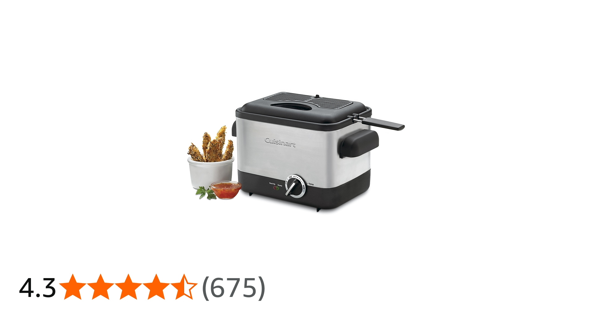 Cuisinart Compact Deep Fryer, Friteuse, Fast Heat-up and Frying