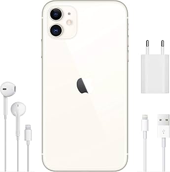 Apple iPhone 11 (64GB) - White (Includes EarPods, Power Adapter