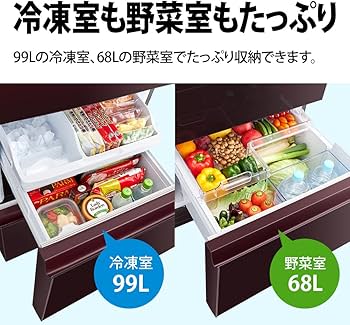 Amazon | シャープ SHARP 冷蔵庫 SJ-GW35H-R プラズマクラスター(幅