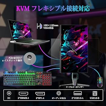 Amazon.co.jp: Minifire ゲーミングモニター 27インチ 最大240Hz QHD
