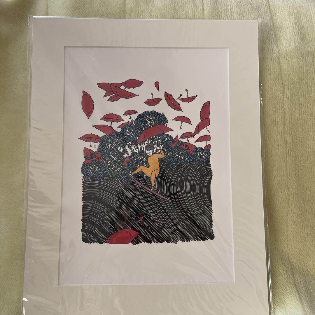 コレットミラーアート絵ウッドプリントグリーンルームハワイアン