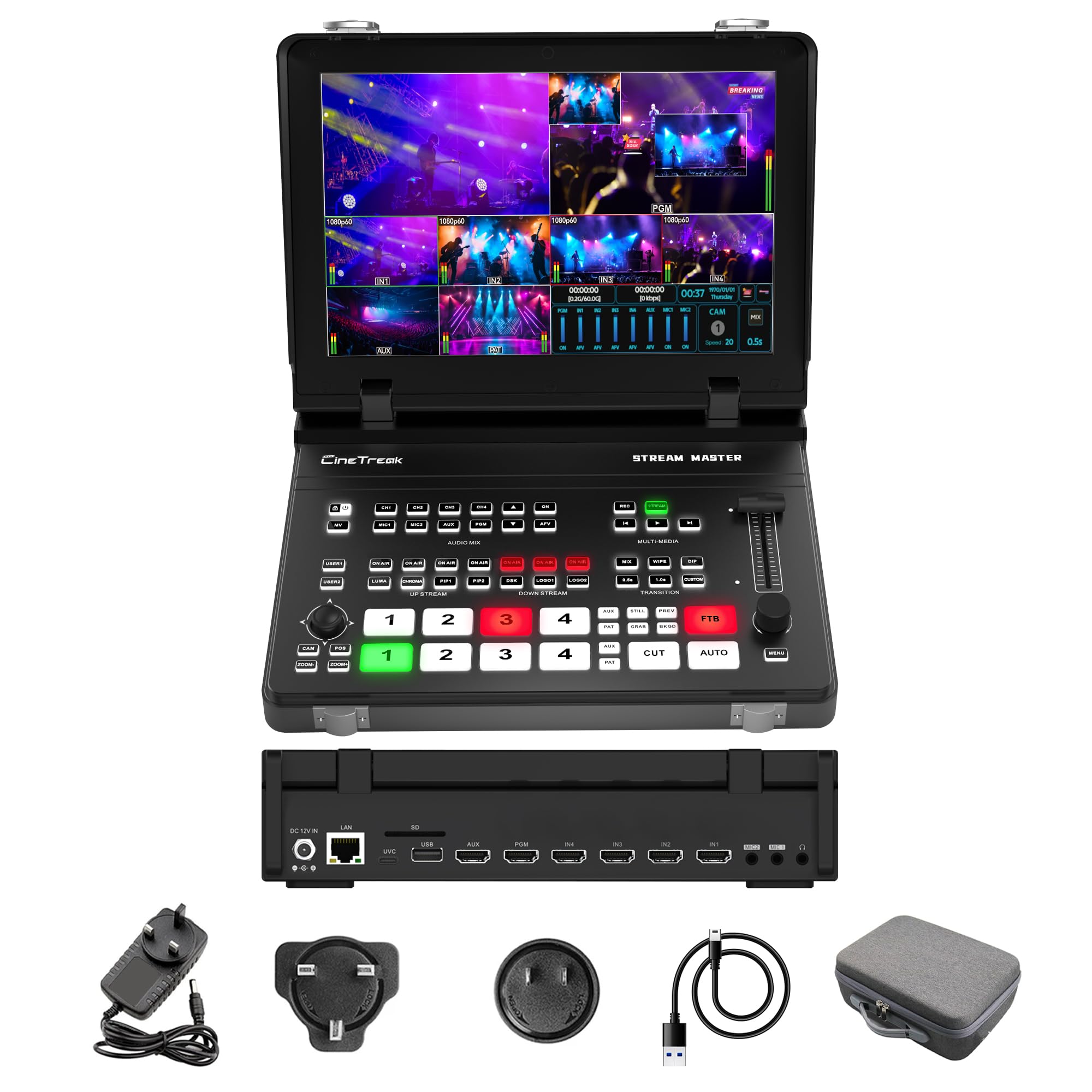 Amazon.com: CINETREAK Stream Master 4 HDMI Video Switcher, 10