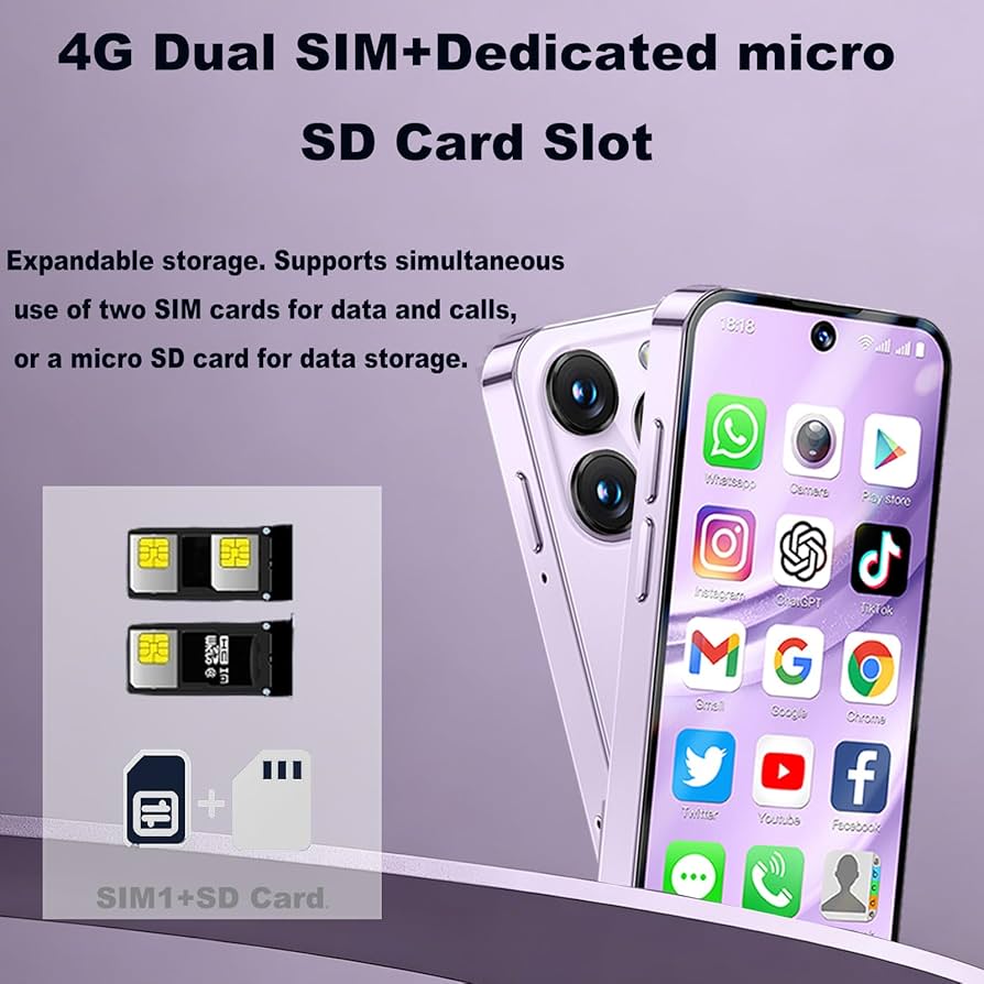 Amazon | ミニロック解除スマートフォン、4g Androidシステム12、3.88