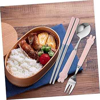 Amazon | 1 セット お弁当用スプーン・フォークセット ケース付きの再