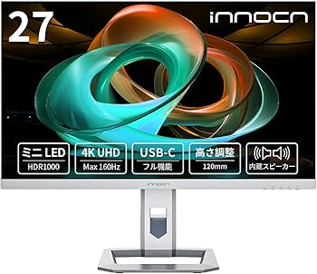 Amazon.co.jp: INNOCN 27インチ 4K ミニLEDモニター 3840x2160 UHD