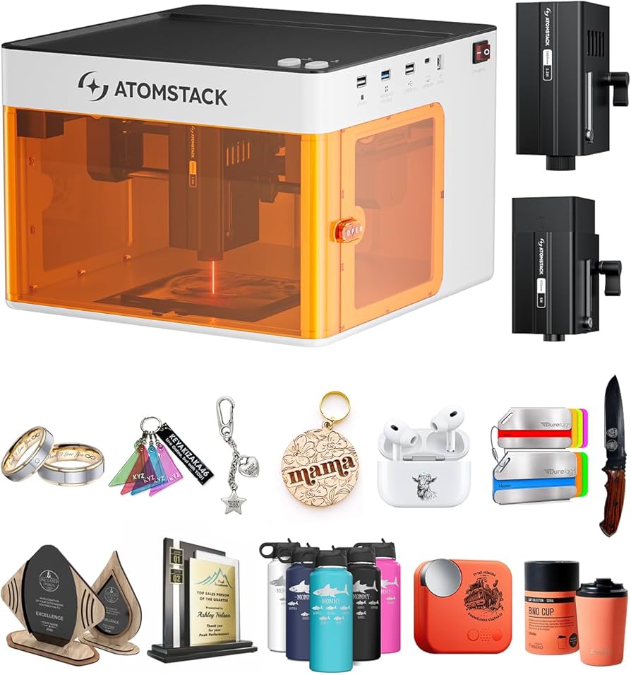 Amazon.com: ATOMSTACK P1 Dual Laser Engraver, 5W Diode, 1.2W