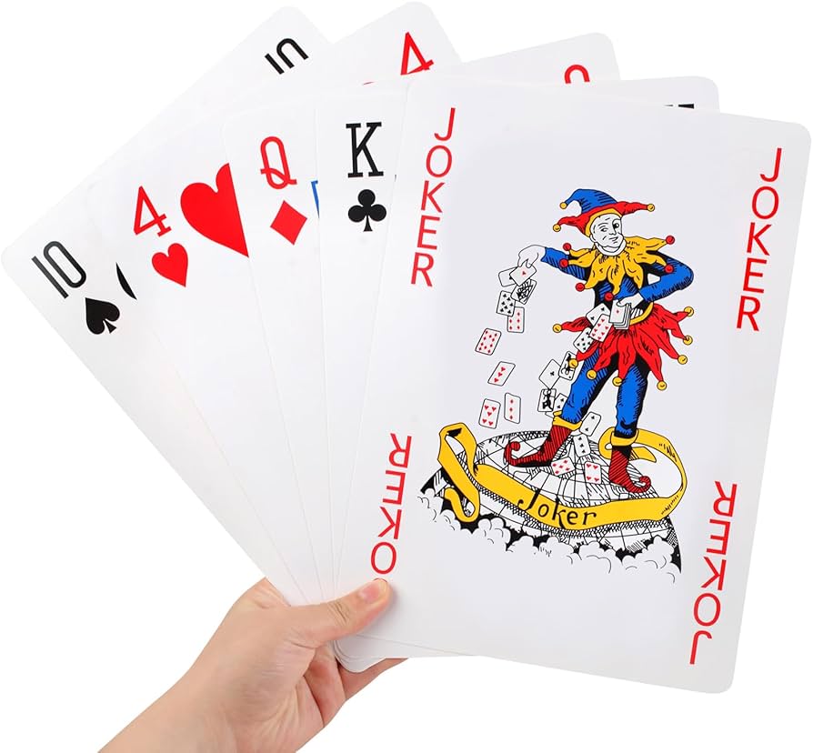 Amazon.com: Plzoslly Jumbo Large Playing Cards Giant Playing Card