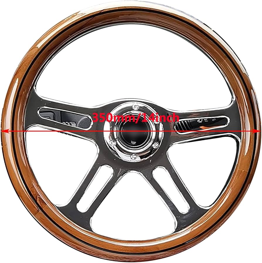 Amazon | レトロな車のステアリングホイール、4スポークユニバーサル