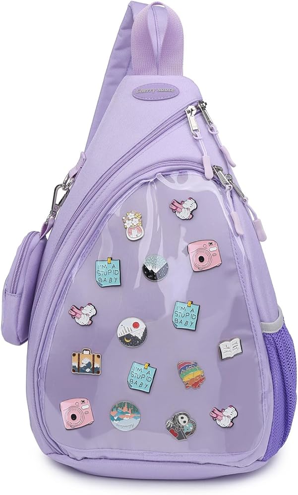 Amazon.com | CHERRY SAUCE Oxford Ita Bag Kawaii Pin Display Chest