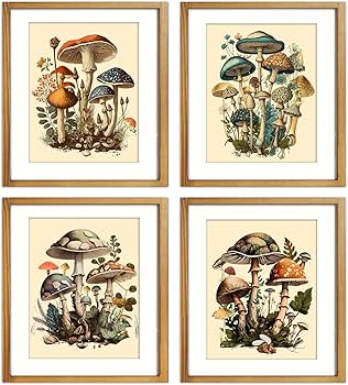 Amazon.co.jp: きのこ壁装飾 美的ポスター カラフルなキノコポスター