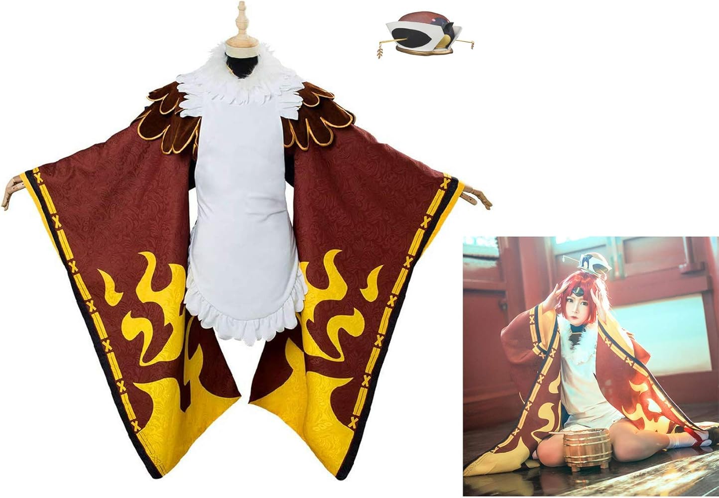 Amazon.co.jp: 【Akiko】 Fgo Fate 紅閻魔 コスプレ 霊基再臨第一段階