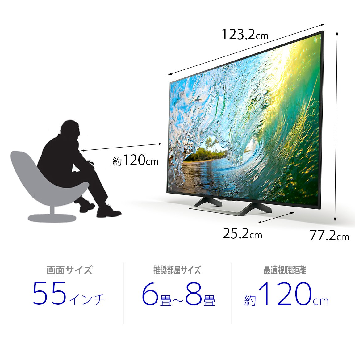 Amazon | ソニー 55V型 液晶 テレビ ブラビア KJ-55X8500E 4K Android