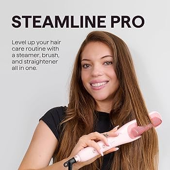 Amazon.com : Wavytalk Pro Steam Hair Straightener Brush, Steamline