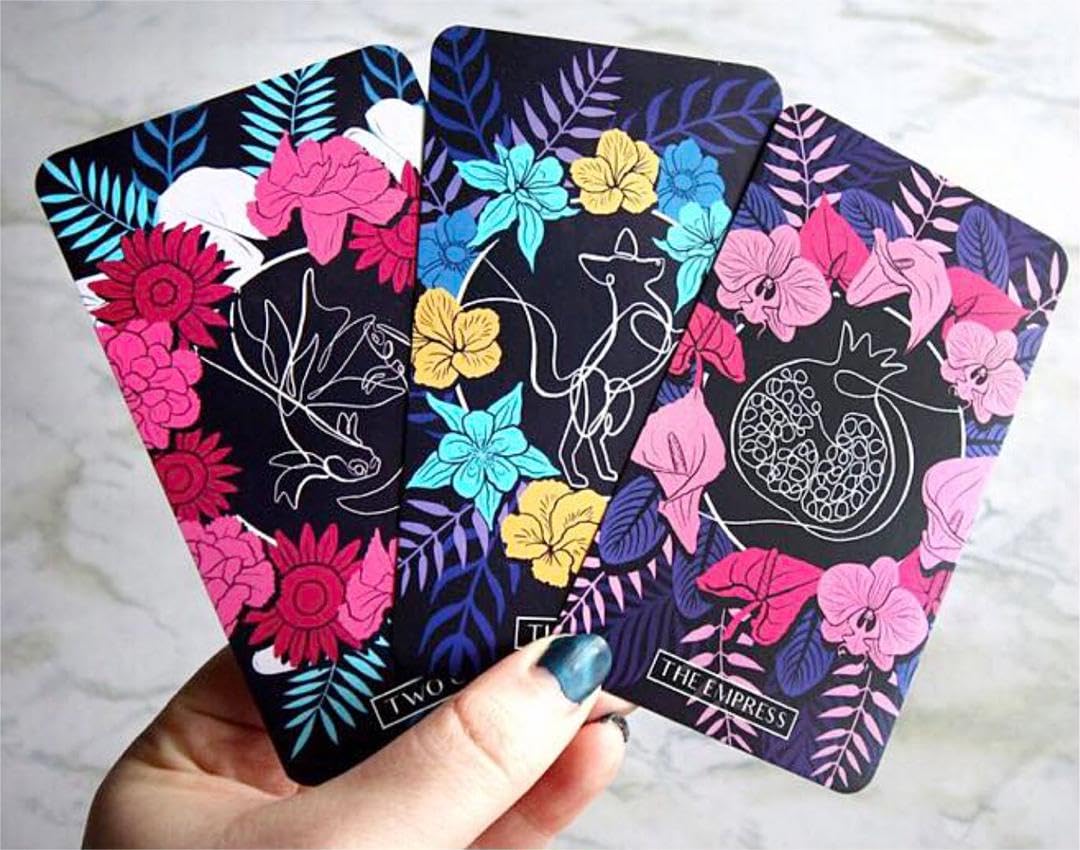 Amazon | 植物とお花エレガントなタロットカード オラクルカード