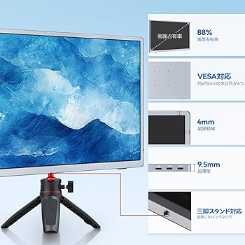 Amazon.co.jp: Intehill モバイルモニター 4k 13.4 インチ IGZO
