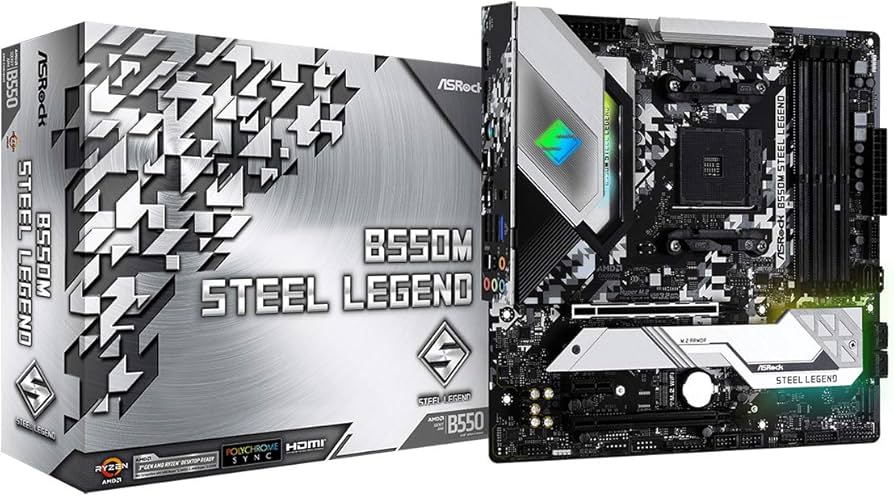 ASRock B550M Steel Legend Supports 3rd Gen AMD AM4 Ryzen™ / Future