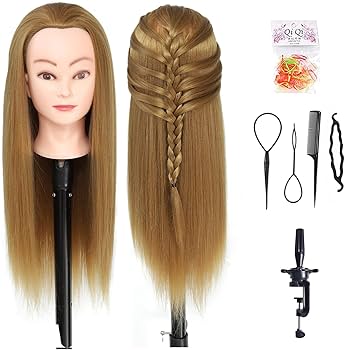 Amazon.co.jp: Ba Sha 練習用 編み込み練習用 ウィッグマネキンヘッド