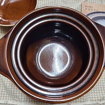 Amazon.co.jp: 長谷園 かまどさん3合 伊賀焼炊飯土鍋 アメ色 : ホーム