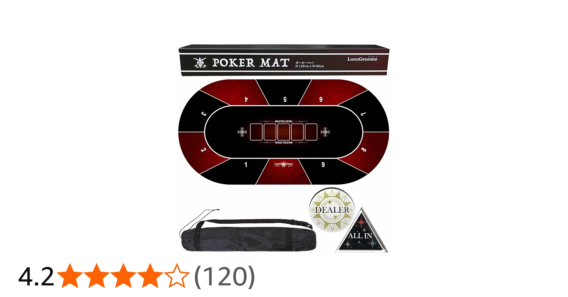 Amazon.co.jp: 【ロノゲノム】 ポーカーマット 120cm×60cm テキサス