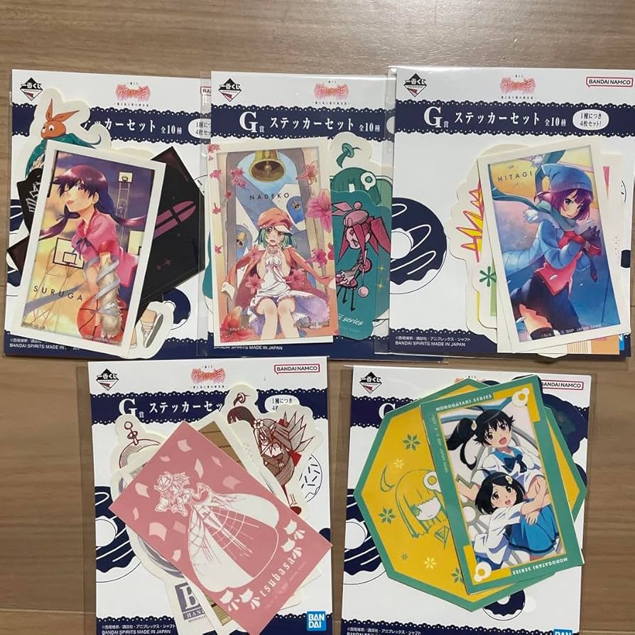 Amazon | 一番くじ 物語シリーズ G賞 ステッカーセット 5種セット